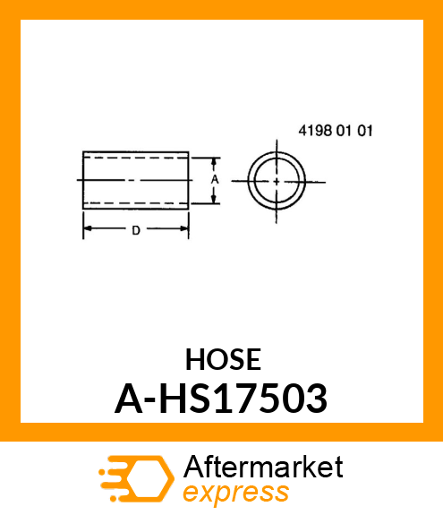 Hose - HOSE,1-3/4" X 2-1/8" X 3' A-HS17503