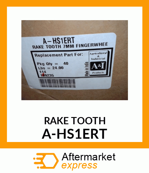 Tooth - RAKE TOOTH A-HS1ERT