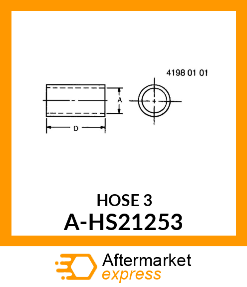 Hose - HOSE,2-1/8" X 2-1/2" X 3' A-HS21253