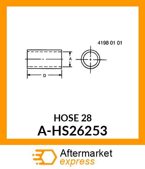 Hose - HOSE,2-5/8" X 3" X 3' A-HS26253