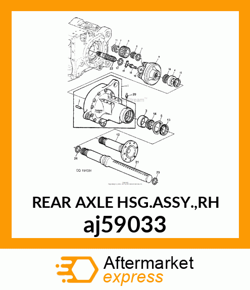 REAR AXLE HSG.ASSY.,RH aj59033