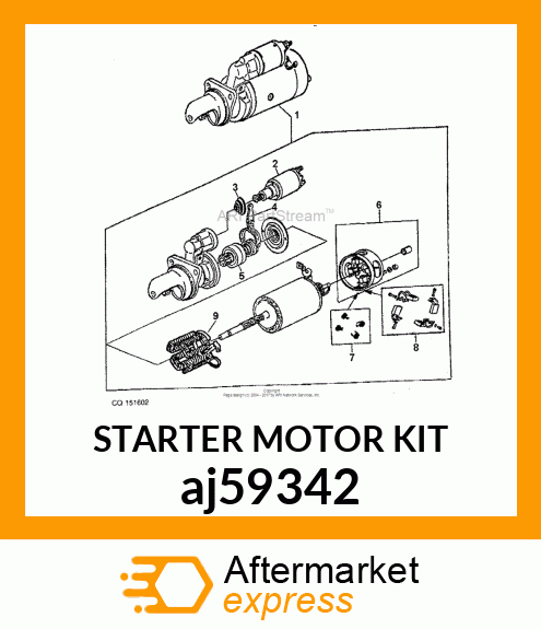 STARTER MOTOR KIT aj59342