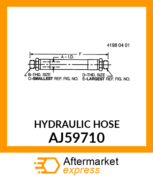 HYDRAULIC HOSE AJ59710