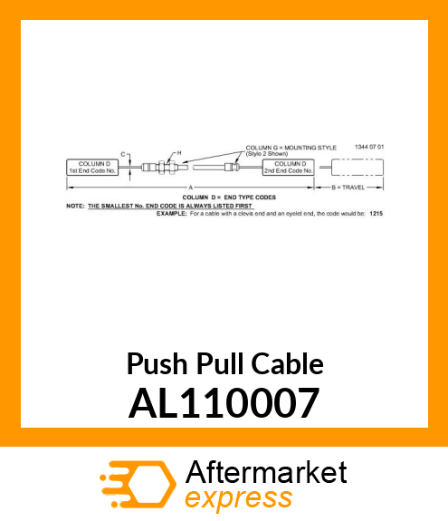 Push Pull Cable AL110007