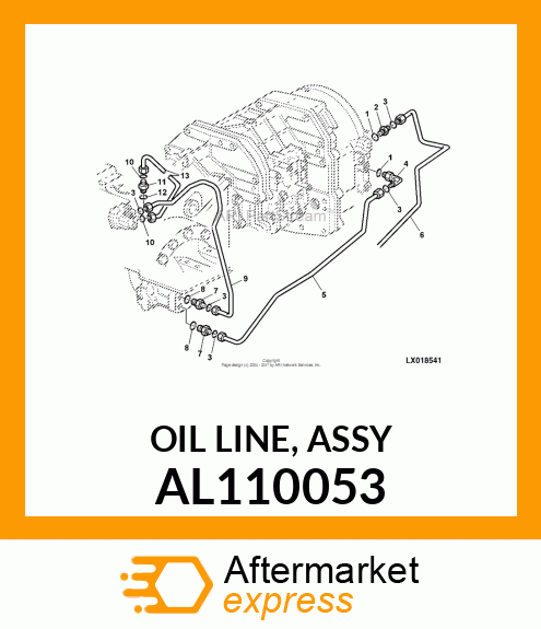 OIL LINE, ASSY AL110053