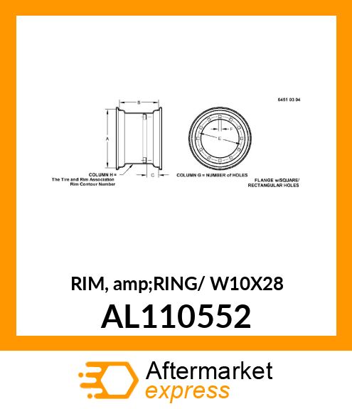 RIM, amp;RING/ W10X28 AL110552