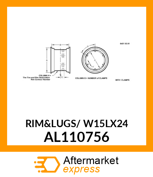 RIMamp;LUGS/ W15LX24 AL110756