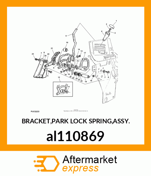 BRACKET,PARK LOCK SPRING,ASSY. al110869