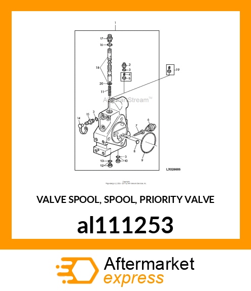 VALVE SPOOL, SPOOL, PRIORITY VALVE al111253