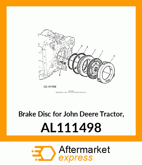 Brake Disk - DISK, BRAKE / INNER SPLINE AL111498