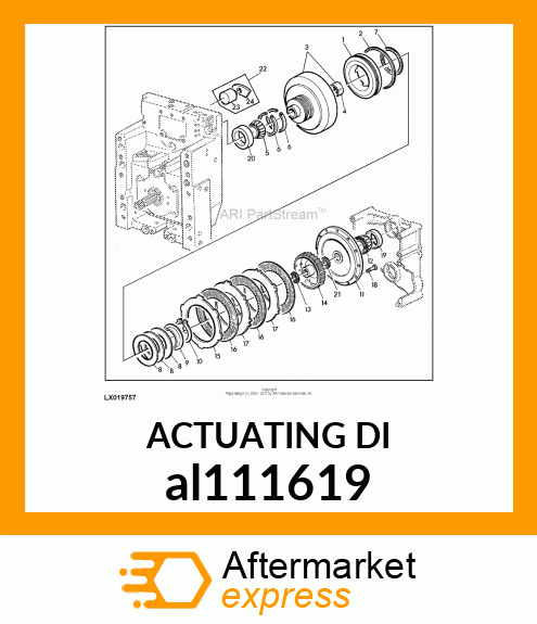 BRAKE ACTUATING DISK, DISK, ASSY al111619