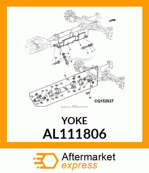 YOKE WITH HUB, 143MM AL111806