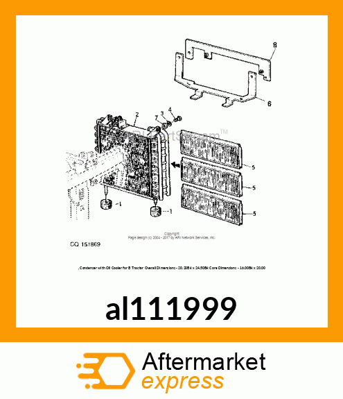 OIL COOLER STANDARD COMBI 4CYL al111999