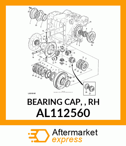 BEARING CAP, , RH AL112560