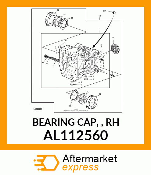 BEARING CAP, , RH AL112560