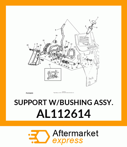 SUPPORT W/BUSHING ASSY. AL112614