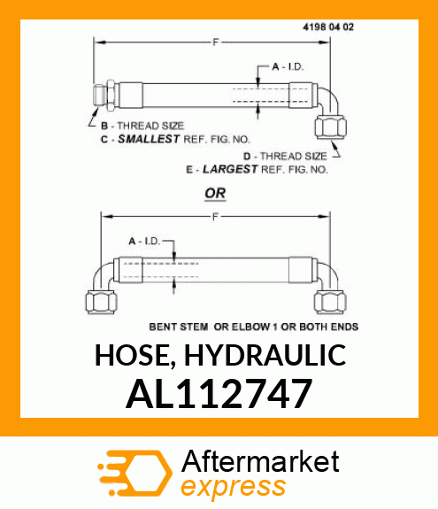 HOSE, HYDRAULIC AL112747