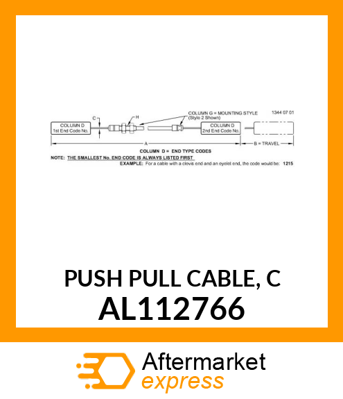 PUSH PULL CABLE, C AL112766