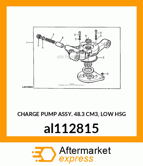 CHARGE PUMP ASSY. 48.3 CM3, LOW HSG al112815