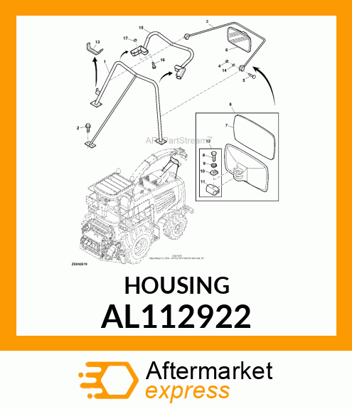 HOUSING, HYD., OIL FILTER AL112922