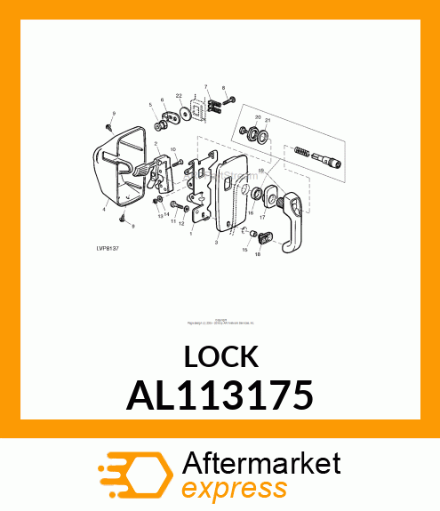 LOCK, LOCK,DOOR,RH AL113175