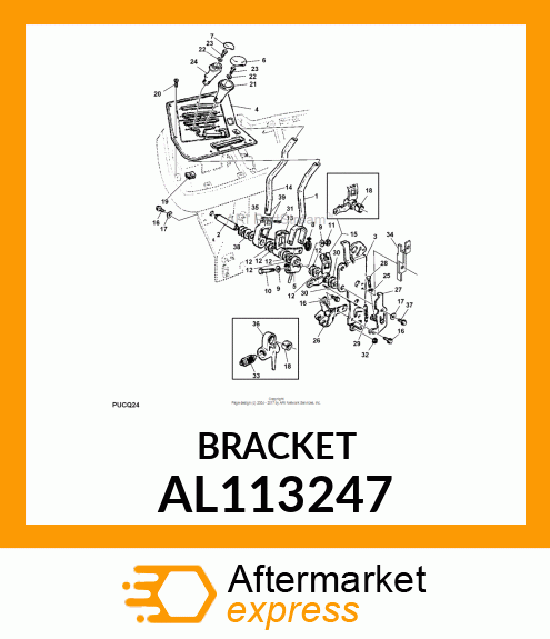 BRACKET,PARK LOCK SPRING,ASSY. AL113247