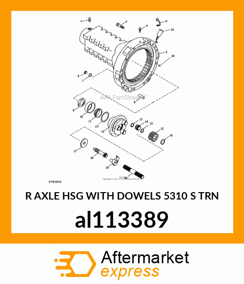 R AXLE HSG WITH DOWELS 5310 S TRN al113389