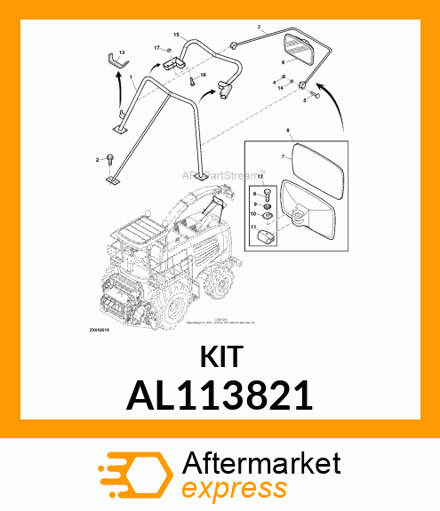 SERVICE KIT FOR REAR WINDOW LATCH AL113821