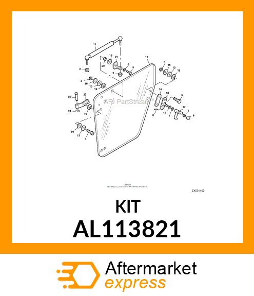 SERVICE KIT FOR REAR WINDOW LATCH AL113821