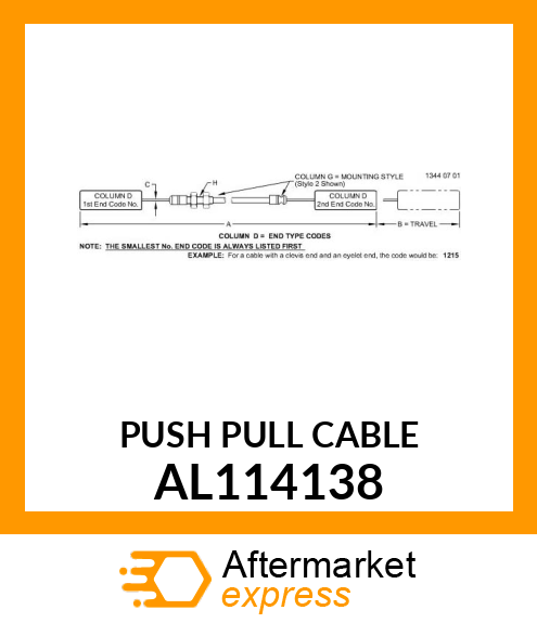 PUSH PULL CABLE AL114138