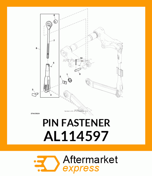 PIN FASTENER, RING LOCKED PIN AL114597