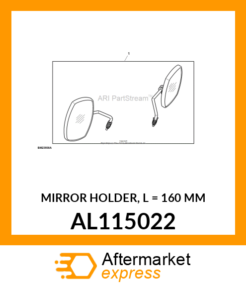 MIRROR HOLDER, L = 160 MM AL115022