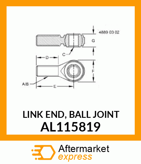 LINK END, BALL JOINT AL115819