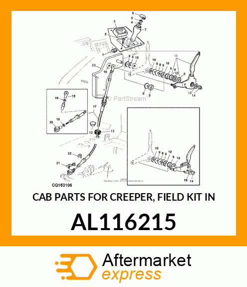 CAB PARTS FOR CREEPER, FIELD KIT IN AL116215