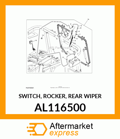 SWITCH, ROCKER, REAR WIPER AL116500
