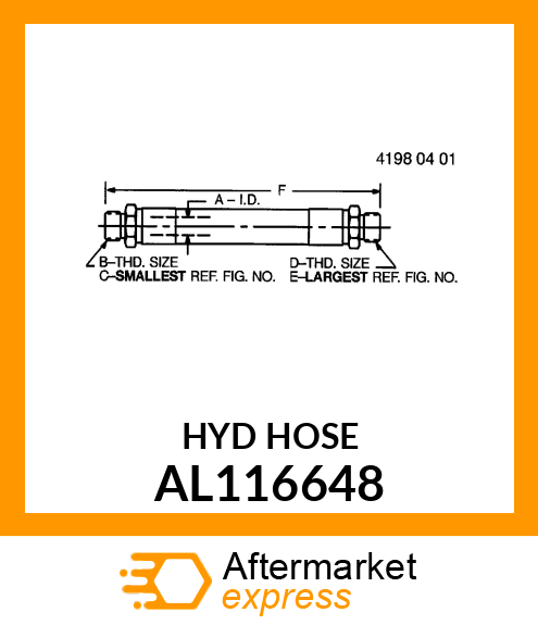 Hydraulic Hose AL116648