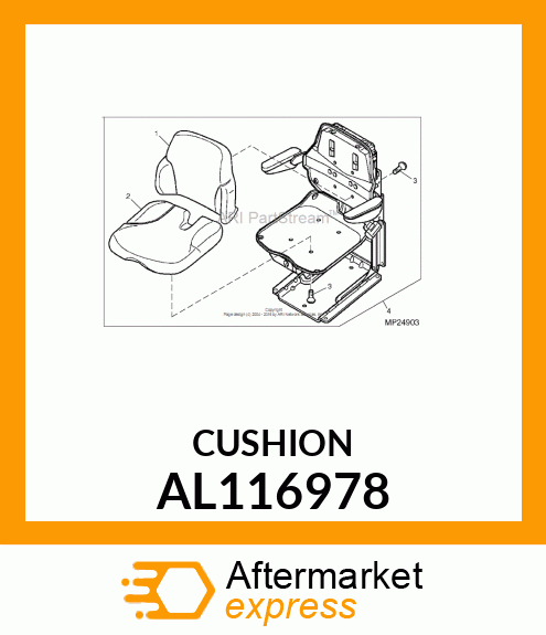 CUSHION,SEAT,VINYL AL116978