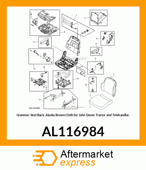 CUSHION,BACKREST, ASSY.,FABRIC AL116984