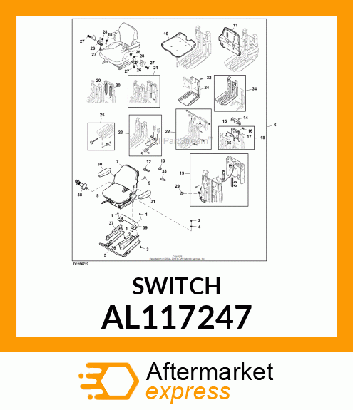 SWITCH,SEAT,ASSY. AL117247