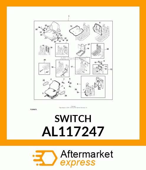 SWITCH,SEAT,ASSY. AL117247