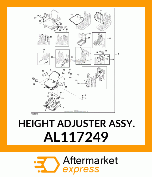 HEIGHT ADJUSTER ASSY. AL117249