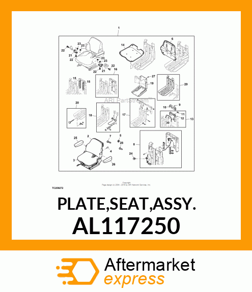 PLATE,SEAT,ASSY. AL117250