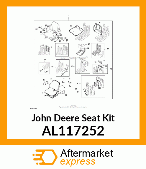 SEAT KIT, KIT OF WEAR PARTS AL117252