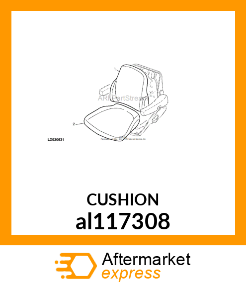 CUSHION,BACKREST,FABRIC al117308