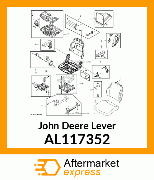 LEVER, ASSY.,SWIVEL SUPPLIER AL117352