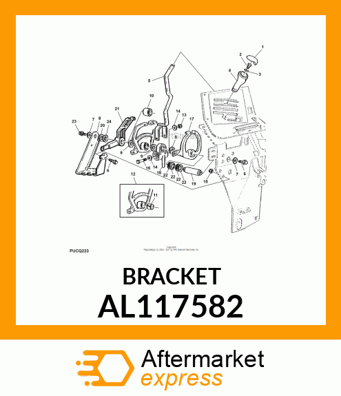 QUADRANT, ASSY.; RANGE A AL117582