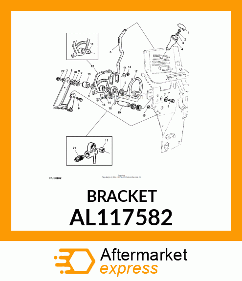 QUADRANT, ASSY.; RANGE A AL117582