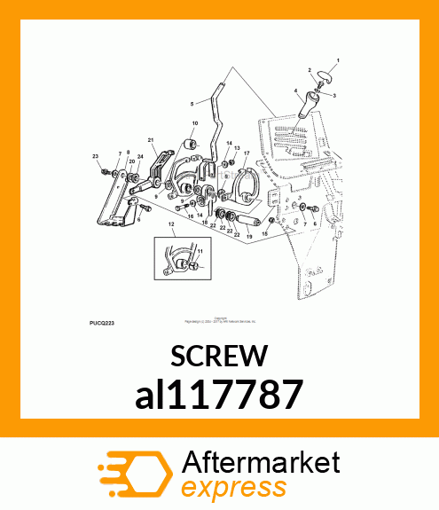 SCREW WITH LUBRICATION FITTING al117787