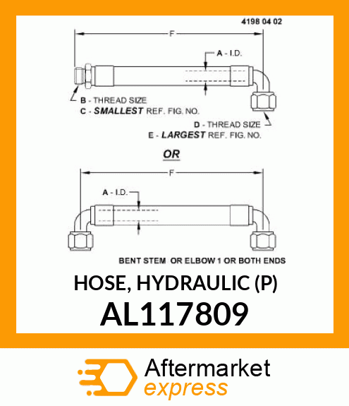 HOSE, HYDRAULIC (P) AL117809