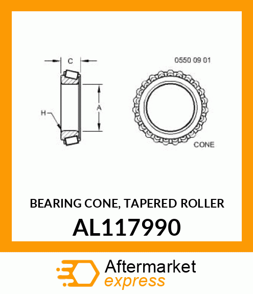 BEARING CONE, TAPERED ROLLER AL117990